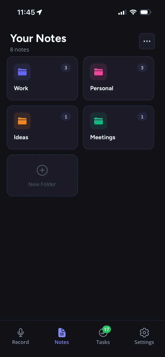 Smart Folders — SpokenAct screenshot